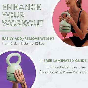 Polyfit Adjustable Kettlebell Set - 5 lb to 12 lb Weights