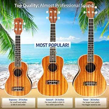 Ukulele Concert Size Bundle From Lohanu (LU-C) 2 Strap Pins Installed FREE Uke Strap Case Tuner Picks Hanger Aquila Strings Installed Free Video Lessons BEST UKULELE BUNDLE DEAL Purchase Today!