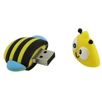 Aneew 16GB Cartoon Animal USB Flash Drive - Bee Charm