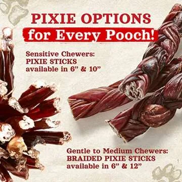 Natural Farm Bully Sticks (6 Inch, 50 Pack), Thin Pixie Pizzle Beef Treats, Grain-Free, High Protein, Best Rawhide Alternative for Small, Puppies or Senior Dogs