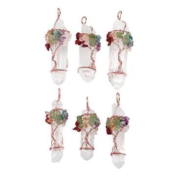 Jovivi Chakra Gemstone Necklace for Healing Energy and Balance