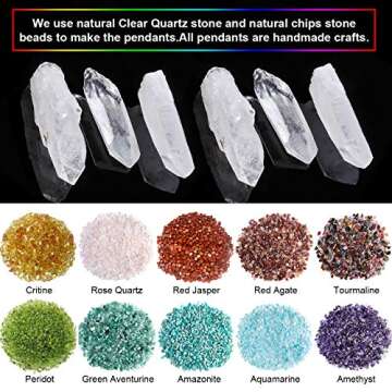 Jovivi Chakra Gemstone Necklace for Healing Energy and Balance