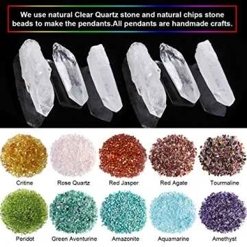 Jovivi Chakra Gemstone Necklace for Healing Energy and Balance