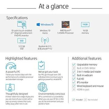Buy HP 27-inch Touchscreen All-in-One Desktop Computer