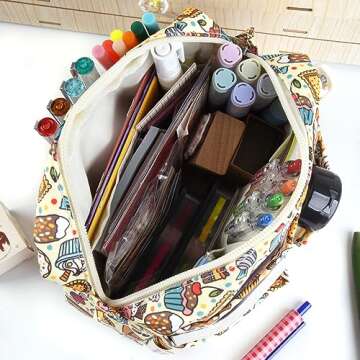qianshan Multi-functional Portfolio Organizer Pouch - Stylish & Durable