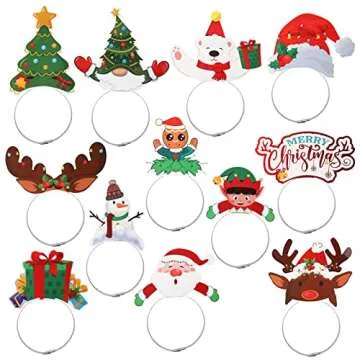 Fun Christmas Party Headbands for Kids and Adults 24 Pcs