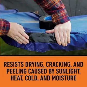 Gorilla All Weather Outdoor Waterproof Duct Tape, UV and Temperature Resistant, 1.88inch x 25 yd, Black