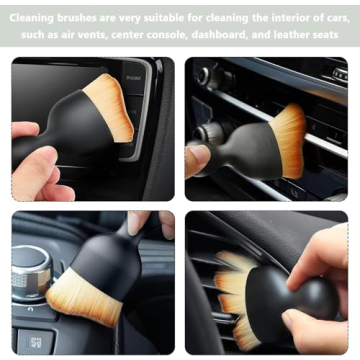 Car Interior Cleaning Brushes Set - 4 Pack