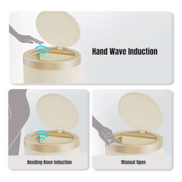 Smart Motion Sensor Bathroom Trash Can - URALFA 10.5L