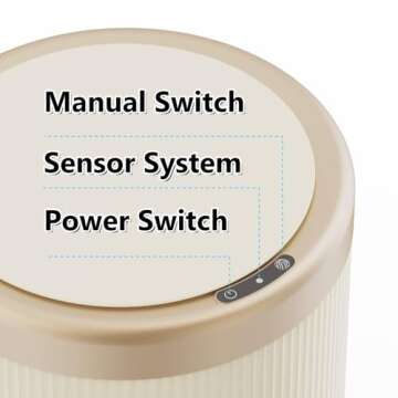 Smart Motion Sensor Bathroom Trash Can - URALFA 10.5L