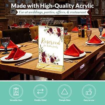 Elegant 6 Pack 4x6 Wedding Picture Frames with Gold Border