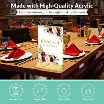 Elegant 6 Pack 4x6 Wedding Picture Frames with Gold Border