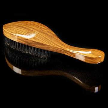 Torino Pro Wave Brush #630 By Brush King - Firm Medium Curve 360 Waves - Made with 100% boar bristles - Great pull