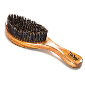 Torino Pro Wave Brush #630 By Brush King - Firm Medium Curve 360 Waves - Made with 100% boar bristles - Great pull