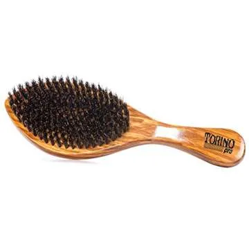 Torino Pro Wave Brush #630 By Brush King - Firm Medium Curve 360 Waves - Made with 100% boar bristles - Great pull