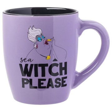 Silver Buffalo Disney Villains Ursula Sea Witch Please Jumbo Curved Ceramic Mug, 25 Ounces