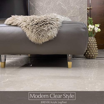 JEREVER Acrylic Furniture Legs Modern Clear Decor DIY