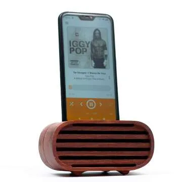 Wooden Phone Speaker - Engraved Oak Christmas Gift