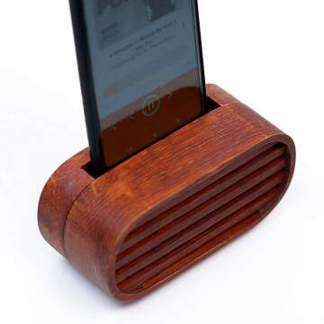 Wooden Phone Speaker - Engraved Oak Christmas Gift