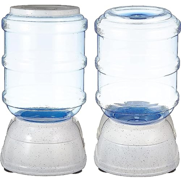 Automatic Pet Water Feeder Set 6-Pound 1-Gallon Gray