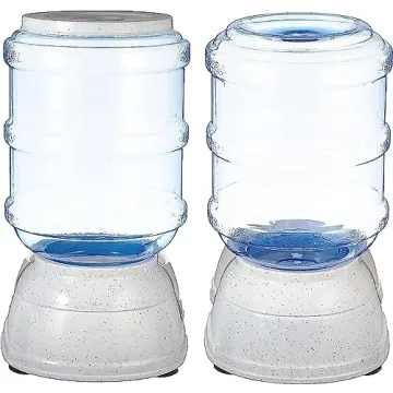 Automatic Pet Water Feeder Set 6-Pound 1-Gallon Gray