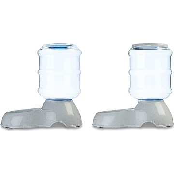 Automatic Pet Water Feeder Set 6-Pound 1-Gallon Gray