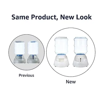 Automatic Pet Water Feeder Set 6-Pound 1-Gallon Gray