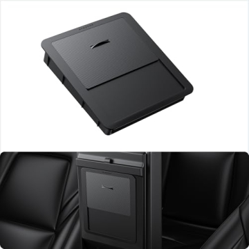 BASENOR Upgraded Tesla Model 3 Model Y Armrest Hidden Storage Box [Powerful Magnetic] Center Console...