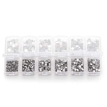 Zealer Clear Crystal Rhinestones 1800pcs Art Beads