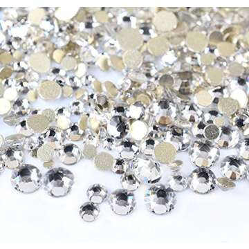Zealer Clear Crystal Rhinestones 1800pcs Art Beads