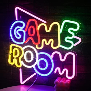 Gamerneon Game Room Neon Sign - Colorful LED Light for Gaming Spaces