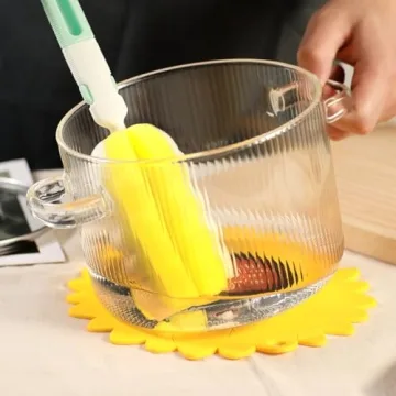 Clear Glass Cooking Pot With Lid And Brush On Stove - 1.8L(61oz) Borosilicate Glass Simmer Pot With Cover - Glass Cookware Stovetop Pot Set For Pasta Noodle, Soup, Milk