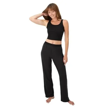 Hanes Women's Supersoft Crop Tank & Lounge Pants Set