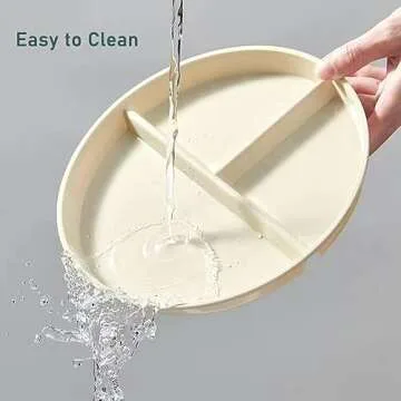 PUPOPIK Unbreakable Divided Plates Set - Eco-Friendly Dining Solution