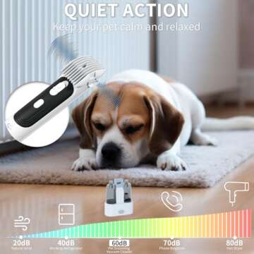 FOTING 6 in 1 Dog Grooming Vacuum for Easy Grooming