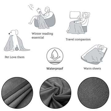 Ameritex Waterproof Pet Bed Blanket Luxurious 40x60 Inches