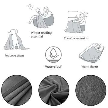 Ameritex Waterproof Pet Bed Blanket Luxurious 40x60 Inches