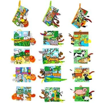 Baby Books Toys 0-6 Months Soft Plush Sensory Play Set