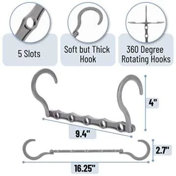 Mr. Pen- Space Saving Hangers for Clothes, 8 Pack, Mixed Color Space Saver Hangers, Shirt Hangers Space Saving, Clothes Hanger Organizer, Hanger Space Saver, Magic Hangers, Black Gray White