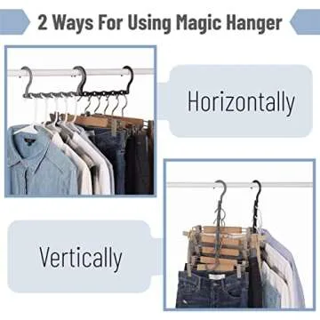 Mr. Pen- Space Saving Hangers for Clothes, 8 Pack, Mixed Color Space Saver Hangers, Shirt Hangers Space Saving, Clothes Hanger Organizer, Hanger Space Saver, Magic Hangers, Black Gray White