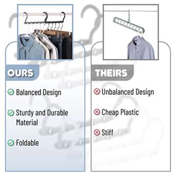 Mr. Pen- Space Saving Hangers for Clothes, 8 Pack, Mixed Color Space Saver Hangers, Shirt Hangers Space Saving, Clothes Hanger Organizer, Hanger Space Saver, Magic Hangers, Black Gray White