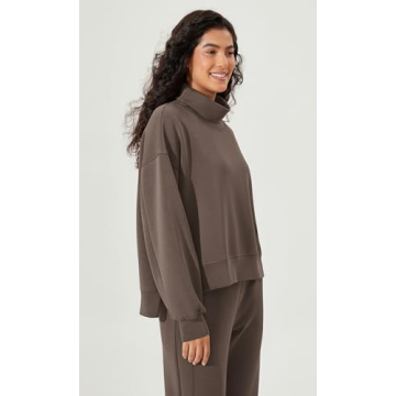 ODODOS Modal Soft Turtleneck Sweatshirt for Women