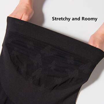 GINKANA Maternity Shapewear Soft Seamless Pregnancy Belly Support Underwear for Dresses Black