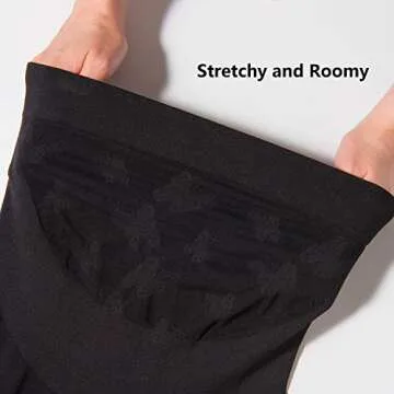 GINKANA Maternity Shapewear Soft Seamless Pregnancy Belly Support Underwear for Dresses Black