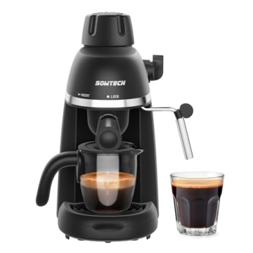 SOWTECH Espresso Coffee Machine Capable of 1-4 Cups for Coffee Lovers