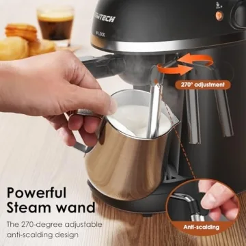 SOWTECH Espresso Coffee Machine Capable of 1-4 Cups for Coffee Lovers