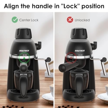 SOWTECH Espresso Coffee Machine Capable of 1-4 Cups for Coffee Lovers