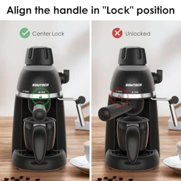 SOWTECH Espresso Coffee Machine Capable of 1-4 Cups for Coffee Lovers