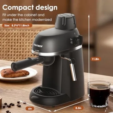 SOWTECH Espresso Coffee Machine Capable of 1-4 Cups for Coffee Lovers