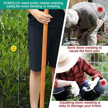 SOMOLUX 45'' Ergonomic Weed Puller for Effortless Gardening